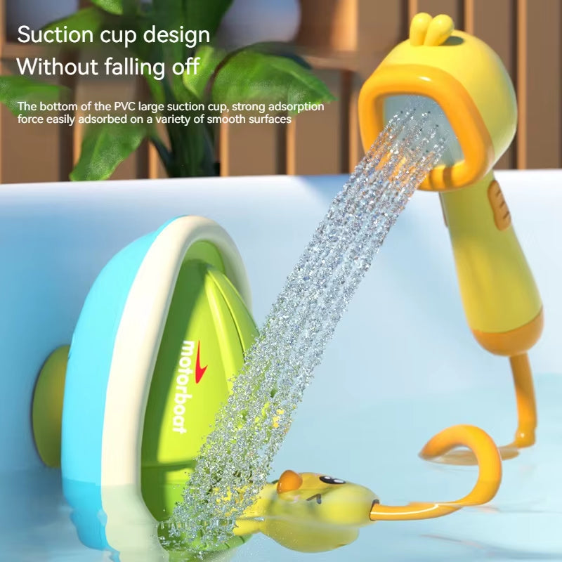 Cute Duck Electric Water Spray Bathroom Bathing Toys Baby Bath Toys Kids Bath and Shower Bathtubs Interactive Boy Girl Gifts