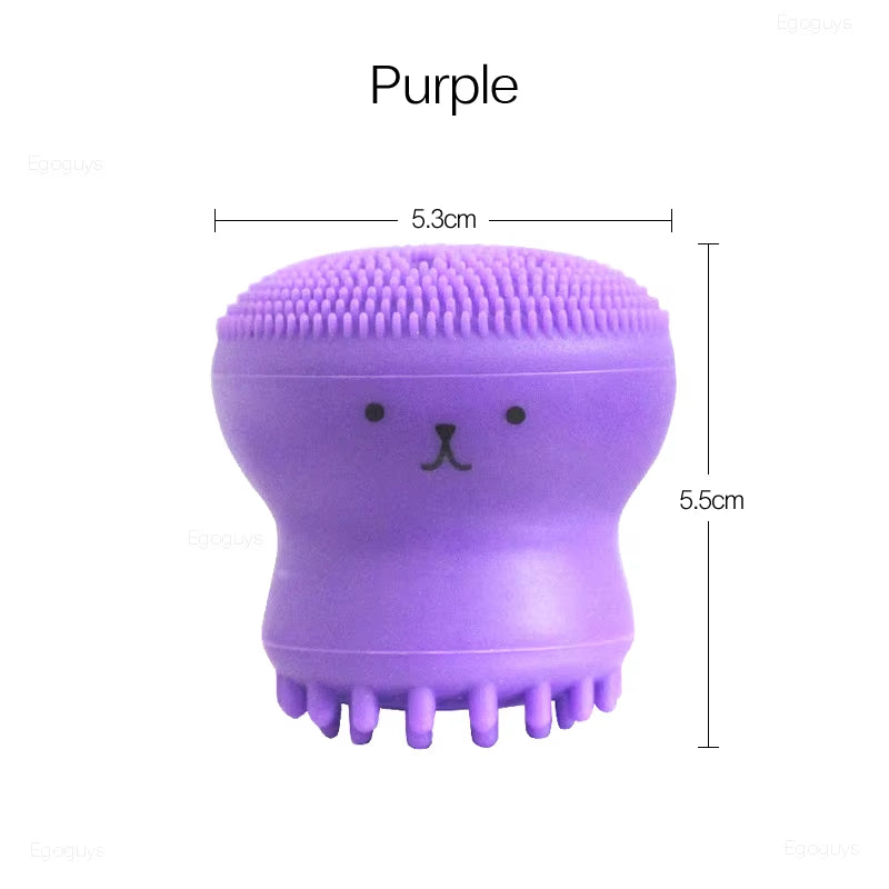 1PC Silicone Cleaning Brush Facial Brushes Baby Bath Massage Pad Face Skin Cleaner Pore Deep Cleansing Brushes Shower Scrub Tool
