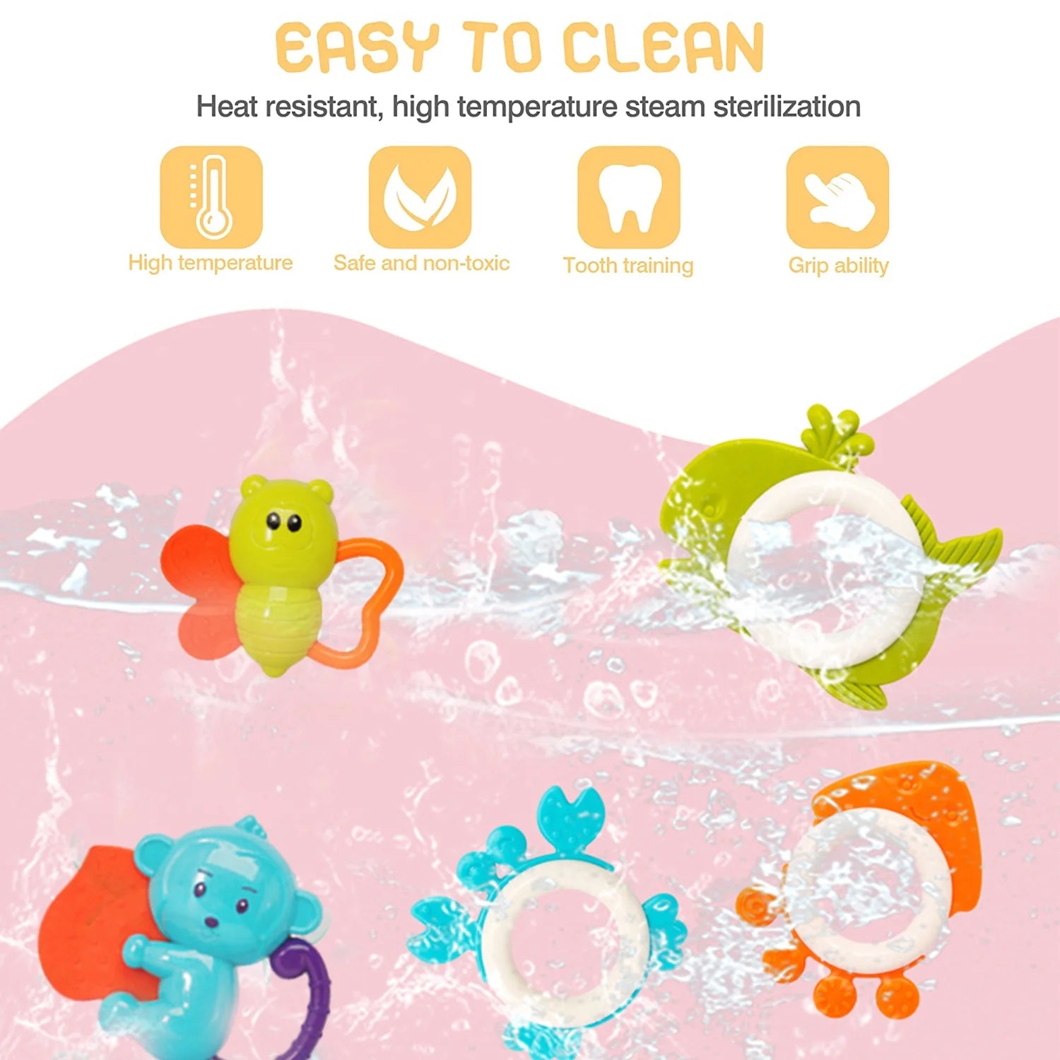 Baby Rattles Toys for 6-12 Months, Baby Toys for 0-6 Months, Infant Newborn Baby Toys for 6-12 Months, Baby Teethers and Wrist Socks Rattle Toys 6 to 12 Months