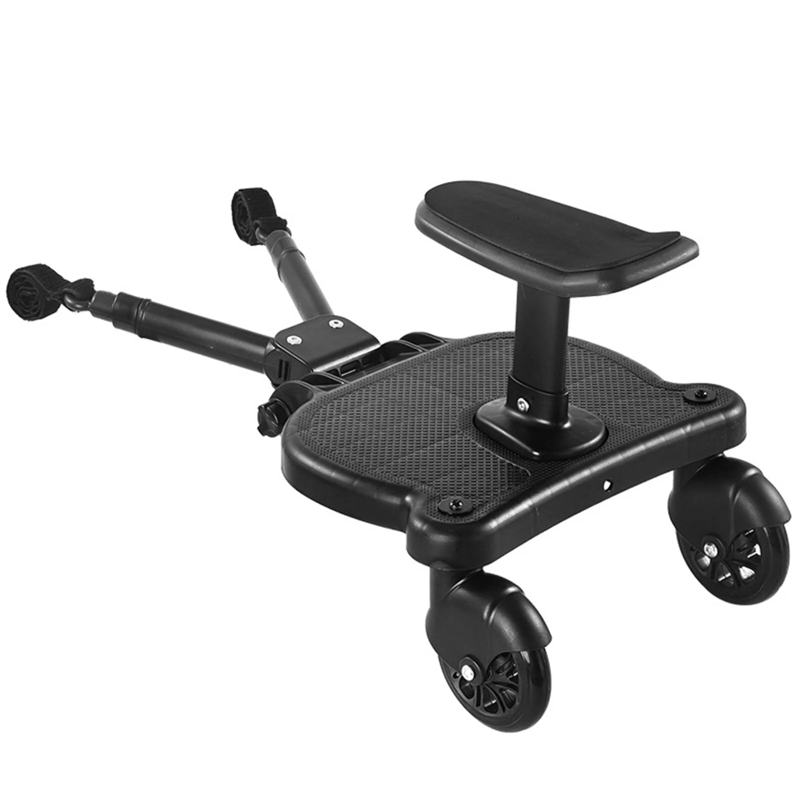 Universal Stroller Board 2 in 1 Stroller Ride Board Buggy Wheeled Board Seat Pedal Buggy Board with Seat Auxiliary Pedal Adapter Pushchair Connector Anti-Slip, Max Load 55Lbs