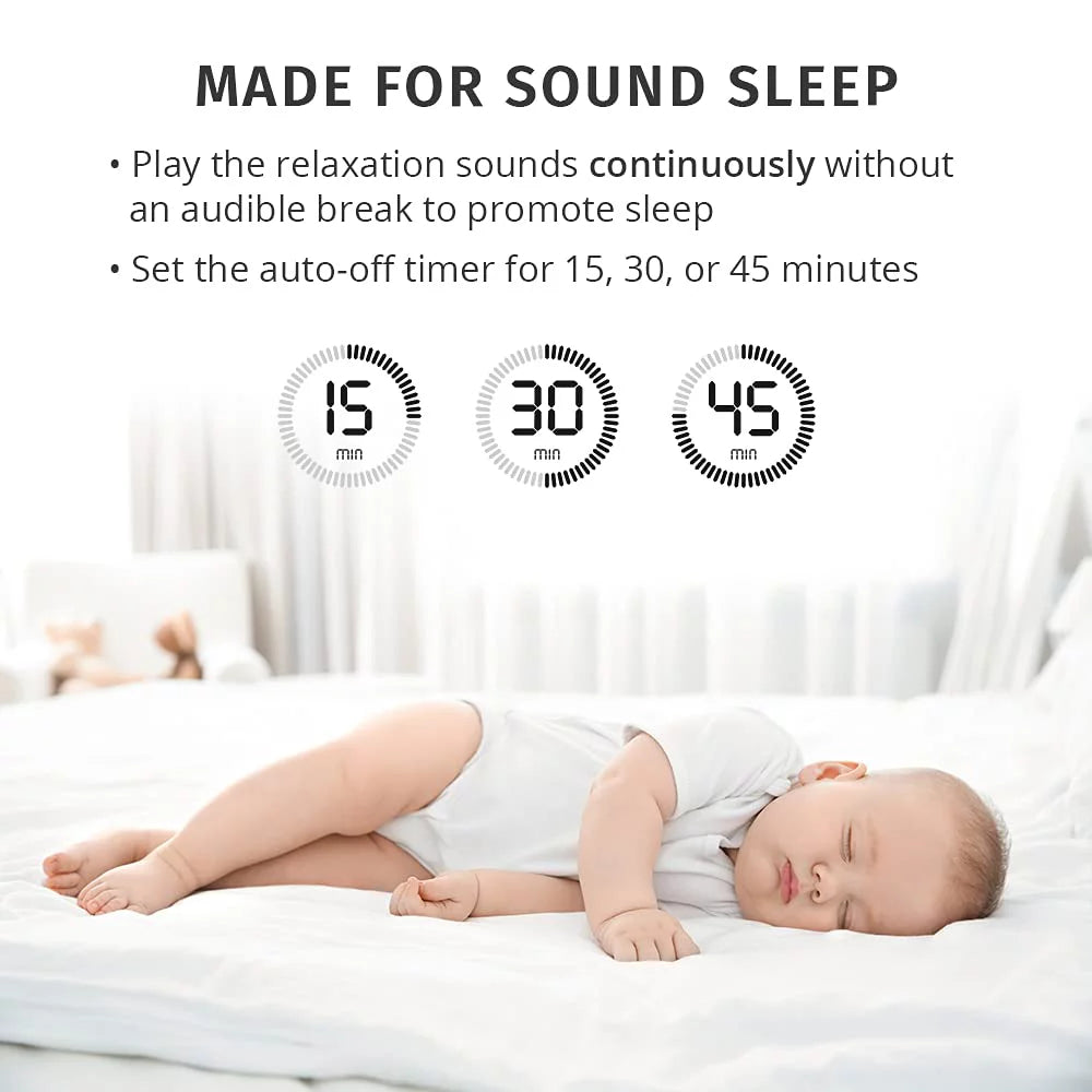 Portable Sound Spa, Compact Size with White Noise Functionality, for Nursery for Babies