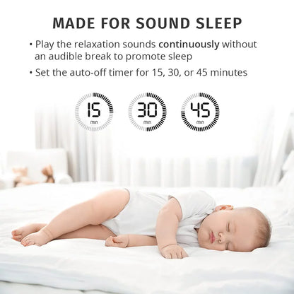 Portable Sound Spa, Compact Size with White Noise Functionality, for Nursery for Babies